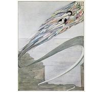 ARToPHIIU Image sur Toile Imprimer Affiche Mural sur Toile Je suis né de mille orages et gris avec les pluies torrentielles par Harry Clarke Peinture Affiche Pour la Décoration de Bureau 60x90cm