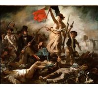 ARToPHIIU Image sur Toile Imprimer Affiche Mural sur Toile La Liberté guidant le peuple de Ferdinandeugène Delacroix Peinture Affiche Pour la Décoration de Bureau 60x90cm