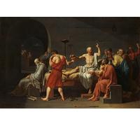 ARToPHIIU Image sur Toile Imprimer Affiche Mural sur Toile la Mort de Socrate de Jacques Louis David Peinture Affiche Pour la Décoration de Bureau 60x90cm