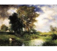 ARToPHIIU Image sur Toile Imprimer Affiche Mural sur Toile la tempête qui passe par Moran Peinture Affiche Pour la Décoration de Bureau 60x90cm