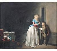 ARToPHIIU Image sur Toile Imprimer Affiche Mural sur Toile la visite reçue par Louis Léopold Boilly Peinture Affiche Pour la Décoration de Bureau 60x90cm
