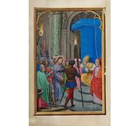 ARToPHIIU Image sur Toile Imprimer Affiche Mural sur Toile Le Christ devant Caïphe par Simon Bening Peinture Affiche Pour la Décoration de Bureau 60x90cm