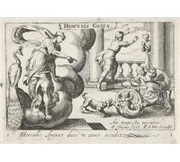 ARToPHIIU Image sur Toile Imprimer Affiche Mural sur Toile Le jeune Hercule étrangle deux serpents par Simon Frisius Peinture Affiche Pour la Décoration de Bureau 60x90cm