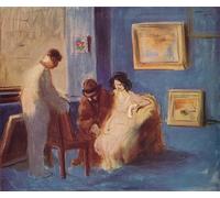 ARToPHIIU Image sur Toile Imprimer Affiche Mural sur Toile le Marchand de tableaux de Jean Louis Forain Peinture Affiche Pour la Décoration de Bureau 60x90cm