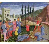 ARToPHIIU Image sur Toile Imprimer Affiche Mural sur Toile le martyre de saint Cosme et saint Damien de Fra Angelico Peinture Affiche Pour la Décoration de Bureau 60x90cm