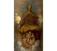 ARToPHIIU Image sur Toile Imprimer Affiche Mural sur Toile l'esprit du christianisme par George Frederick Watts Peinture Affiche Pour la Décoration de Bureau 60x90cm