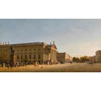 ARToPHIIU Image sur Toile Imprimer Affiche Mural sur Toile l'Opéra Royal Unter Den Linden de Johann Eduard Gaertner Peinture Affiche Pour la Décoration de Bureau 60x90cm