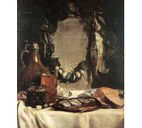 ARToPHIIU Image sur Toile Imprimer Affiche Mural sur Toile Nature morte à l'éloge du hareng mariné de De Bray Peinture Affiche Pour la Décoration de Bureau 60x90cm