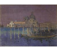 ARToPHIIU Image sur Toile Imprimer Affiche Mural sur Toile Nocturne the Dogana et Santa Maria Della Salute de Walter Richard Sickert Peinture Affiche Pour la Décoration de Bureau 60x90cm