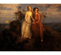 ARToPHIIU Image sur Toile Imprimer Affiche Mural sur Toile Poème de l'âme un soir de Louis Janmot Peinture Affiche Pour la Décoration de Bureau 60x90cm