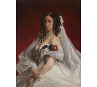 ARToPHIIU Image sur Toile Imprimer Affiche Mural sur Toile Portrait de la princesse Marie Louise Alexandrine de Prusse par Xaver Winterhalter Peinture Affiche Pour la Décoration de Bureau 60x90cm