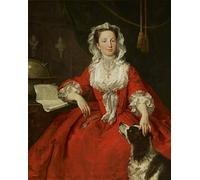 ARToPHIIU Image sur Toile Imprimer Affiche Mural sur Toile Portrait de Mlle Mary Edwards par William Hogarth Peinture Affiche Pour la Décoration de Bureau 60x90cm