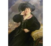 ARToPHIIU Image sur Toile Imprimer Affiche Mural sur Toile Portrait d'Hélène Vacaresco par Jacques Emile Blanche Peinture Affiche Pour la Décoration de Bureau 60x90cm