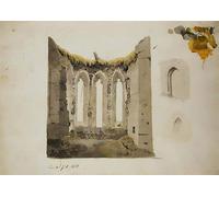 ARToPHIIU Image sur Toile Imprimer Affiche Mural sur Toile Ruines d'un choeur gothique de juillet par Caspar David Friedrich Peinture Affiche Pour la Décoration de Bureau 60x90cm