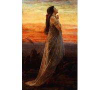 ARToPHIIU Image sur Toile Imprimer Affiche Mural sur Toile the Lament of Jephthah by George Elgar Hicks Peinture Affiche Pour la Décoration de Bureau 60x90cm