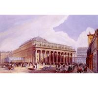 ARToPHIIU Image sur Toile Imprimer Affiche Mural sur Toile Vue Du Théâtre Delouis à Bordeaux par Jean Jacques Alban De Lesgallery Peinture Affiche Pour la Décoration de Bureau 60x90cm