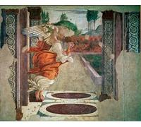 ARToPHIIU Image sur Toile Moderne Impression Tableaux Portrait Tableaux Ange de l'Annonciation Détail. par Sandro Botticelli Peinture sur Toile Pour la Décoration de la Chambre à Coucher 60x90cm