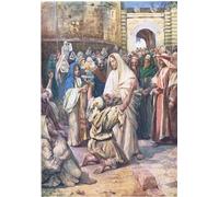 ARToPHIIU Image sur Toile Moderne Impression Tableaux Portrait Tableaux Bartimée aveugle du livre d'images de la Bible publié par Robert Payton Reid Pour la Décoration de la Chambre à Coucher 60x90cm