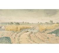ARToPHIIU Image sur Toile Moderne Impression Tableaux Portrait Tableaux Champs de blé de Théodore Rousseau Peinture sur Toile Pour la Décoration de la Chambre à Coucher 60x90cm
