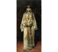ARToPHIIU Image sur Toile Moderne Impression Tableaux Portrait Tableaux en présence du Seigneur par Francesc Manovens Peinture sur Toile Pour la Décoration de la Chambre à Coucher 60x90cm
