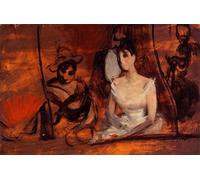 ARToPHIIU Image sur Toile Moderne Impression Tableaux Portrait Tableaux Esquisse pour le balcon de Boldni Peinture sur Toile Pour la Décoration de la Chambre à Coucher 60x90cm