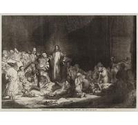 ARToPHIIU Image sur Toile Moderne Impression Tableaux Portrait Tableaux La cent-florin de Rembrandt guérissant les malades par Rembrandt Van Rijn Pour la Décoration de la Chambre à Coucher 60x90cm