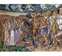 ARToPHIIU Image sur Toile Moderne Impression Tableaux Portrait Tableaux La Vierge et les Saints Martyrs d'Edward Burne Jones Peinture sur Toile Pour la Décoration de la Chambre à Coucher 60x90cm