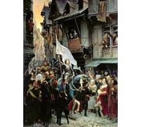 ARToPHIIU Image sur Toile Moderne Impression Tableaux Portrait Tableaux L'Entrée de Jeanne d'Arc à Orléans le Je Mai par Jean Jacques Scherrer Pour la Décoration de la Chambre à Coucher 60x90cm