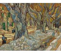 ARToPHIIU Image sur Toile Moderne Impression Tableaux Portrait Tableaux les Grands Platanes cantonniers à Saint rémy de Vincent Van Gogh Pour la Décoration de la Chambre à Coucher 60x90cm