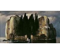 ARToPHIIU Image sur Toile Moderne Impression Tableaux Portrait Tableaux L'île des morts d'Arnold Böcklin Peinture sur Toile Pour la Décoration de la Chambre à Coucher 60x90cm