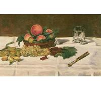 ARToPHIIU Image sur Toile Moderne Impression Tableaux Portrait Tableaux Nature mortefruits sur une table par Edouard Manet Peinture sur Toile Pour la Décoration de la Chambre à Coucher 60x90cm