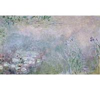 ARToPHIIU Image sur Toile Moderne Impression Tableaux Portrait Tableaux Nymphéas Détail de la section supérieure Huile sur toile de Claude Monet Pour la Décoration de la Chambre à Coucher 60x90cm