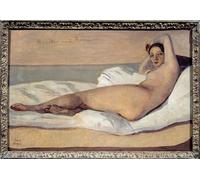 ARToPHIIU Image sur Toile Moderne Impression Tableaux Portrait Tableaux Odalisque romaine : Mariette. par Jean Baptiste Camille Corot Pour la Décoration de la Chambre à Coucher 60x90cm