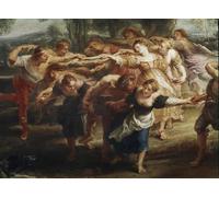 ARToPHIIU Image sur Toile Moderne Impression Tableaux Portrait Tableaux Peasant Dance Detailde Peter Paul Rubens Peinture sur Toile Pour la Décoration de la Chambre à Coucher 60x90cm