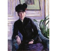 ARToPHIIU Image sur Toile Moderne Impression Tableaux Portrait Tableaux Portrait de jeune femme dans un intérieur par Gustave Caillebotte Pour la Décoration de la Chambre à Coucher 60x90cm