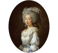 ARToPHIIU Image sur Toile Moderne Impression Tableaux Portrait Tableaux Portrait de Louise Marie Joséphine Comtesse par Elisabeth Louise Vigée Lebrun Pour la Décoration de la Chambre à Coucher 60x90cm