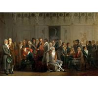 ARToPHIIU Image sur Toile Moderne Impression Tableaux Portrait Tableaux Rencontre d'artistes à l'atelier d'Isabey par Louis Leopold Boilly Pour la Décoration de la Chambre à Coucher 60x90cm