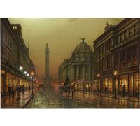 ARToPHIIU Image sur Toile Moderne Impression Tableaux Portrait Tableaux Rue Newcastle Upon Tyne par Louis Grimshaw Peinture sur Toile Pour la Décoration de la Chambre à Coucher 60x90cm