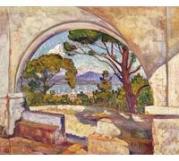 ARToPHIIU Image sur Toile Moderne Impression Tableaux Portrait Tableaux Saint Tropez Vue de la Chapelle St par Théo Van Rysselberghe Pour la Décoration de la Chambre à Coucher 60x90cm