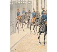 ARToPHIIU Image sur Toile Moderne Impression Tableaux Portrait Tableaux Tenue des troupes françaises deles temps cent gardes Peinture sur Toile Pour la Décoration de la Chambre à Coucher 60x90cm