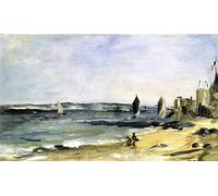 ARToPHIIU Impression Tableaux Mural Peinture Art Impression Arcachon Bord de Mer d'Edouard Manet Tableau Decoracion Murale Pour la Décoration Murale 60x90cm