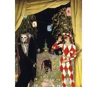 ARToPHIIU Impression Tableaux Mural Peinture Art Impression Arlequin et la mort de Konstantin Andreevic Somov Tableau Decoracion Murale Pour la Décoration Murale 60x90cm