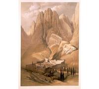 ARToPHIIU Impression Tableaux Mural Peinture Art Impression Couvent de Sainte-Catherine avec le mont Horeb par David Roberts Tableau Decoracion Murale Pour la Décoration Murale 60x90cm