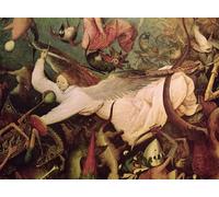 ARToPHIIU Impression Tableaux Mural Peinture Art Impression la chute des anges rebelles Détail de l'ange sur le côté gauche par Pieter Bruegel l'Ancien Pour la Décoration Murale 60x90cm