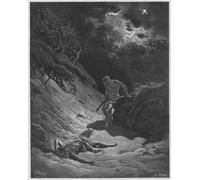 ARToPHIIU Impression Tableaux Mural Peinture Art Impression la Mort d'Abel de Gustave Doré Tableau Decoracion Murale Pour la Décoration Murale 60x90cm