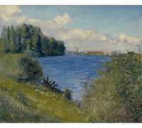 ARToPHIIU Impression Tableaux Mural Peinture Art Impression la Seine à Argenteuil. par Gustave Caillebotte Tableau Decoracion Murale Pour la Décoration Murale 60x90cm