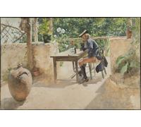ARToPHIIU Impression Tableaux Mural Peinture Art Impression la vigne de Carl Larsson Tableau Decoracion Murale Pour la Décoration Murale 60x90cm