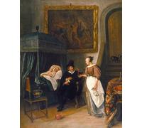 ARToPHIIU Impression Tableaux Mural Peinture Art Impression la visite chez le médecin par Jan Havickszoon Steen Tableau Decoracion Murale Pour la Décoration Murale 60x90cm
