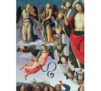 ARToPHIIU Impression Tableaux Mural Peinture Art Impression l'Ascension du Christ Détail du Christ et des anges musiciens par Pietro Perugino Pour la Décoration Murale 60x90cm