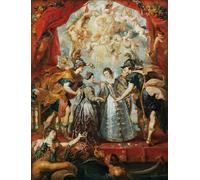 ARToPHIIU Impression Tableaux Mural Peinture Art Impression l'échange des princesses à la frontière espagnole le cycle de Marie de Médicis de Peter Paul Rubens Pour la Décoration Murale 60x90cm